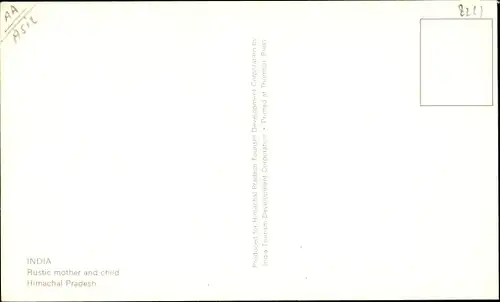 Ak Indien, Inderin in Volkstracht mit Kind, Portrait, Schmuck