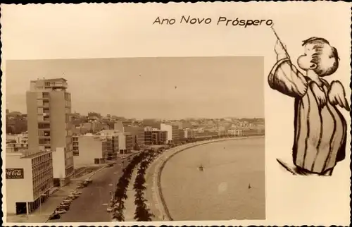 Ak Luanda Angola, Avenida Marginal, Promenade, Häuser, Coca Cola Reklame, Engel
