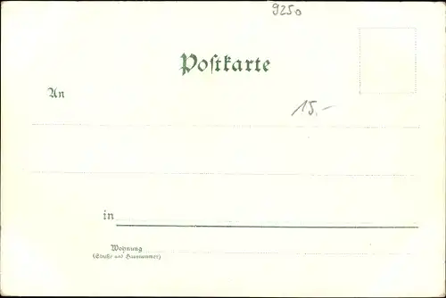 Litho Mittweida in Sachsen, Seyrich Denkmal, Technikum, Kirche, Lauenhainer Mühle, Postgebäude