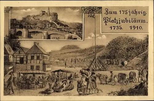 Künstler Ak Meißen in Sachsen, 175 jähriges Platzjubiläum 1910