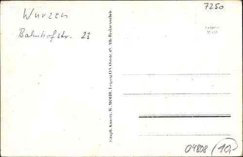 Ak Wurzen in Sachsen, Hotel zur Post, Bahnhofstraße 23