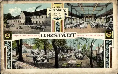 Ak Lobstädt Neukieritzsch in Sachsen, Gasthaus Stadt Altenburg, Innenansicht