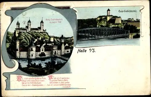 Ak Giebichenstein Halle an der Saale, Burgruine, Zieher 2021