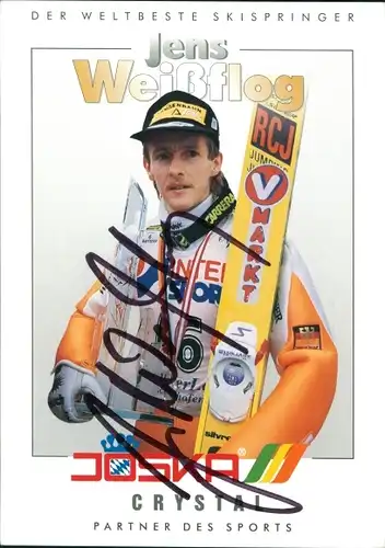 Ak Jens Weißflog, Skispringer, Portrait, Autogramm