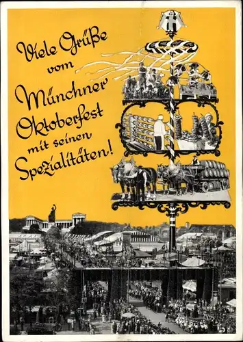 Ak München Bayern, Oktoberfest, Spezialitäten