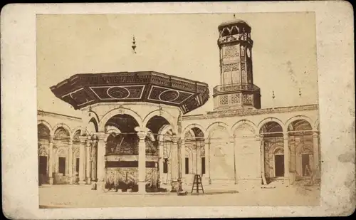CdV Kairo Ägypten, Moschee Mohamed Ali, Brunnen, 1869