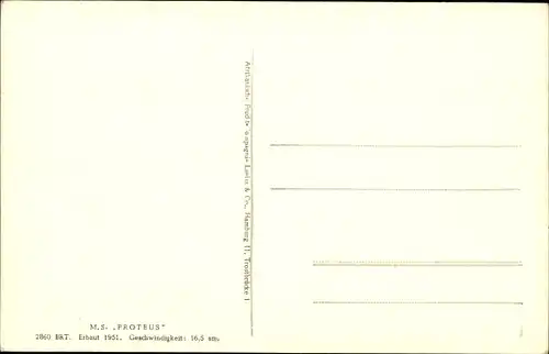 Foto Ak Kühlschiff MS Proteus