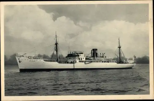 Ak Frachtschiff MS Pelikan, Transport der Deutschen Kamerun-Bananen