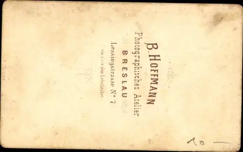 CdV Wrocław Breslau Schlesien, Portrait von einem Mann