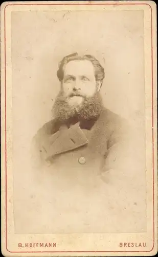 CdV Wrocław Breslau Schlesien, Portrait von einem Mann