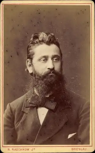 CdV Wrocław Breslau Schlesien, Portrait von einem Mann