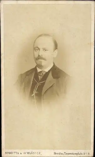 CdV Wrocław Breslau Schlesien, Portrait von einem Mann