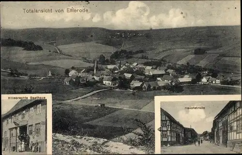 Ak Ellierode Hardegsen in Niedersachsen, Gasthaus, Hauptstraße, Totalansicht