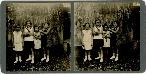 Stereo Foto Begin Val de Marne, Kinder, Portrait, 1928