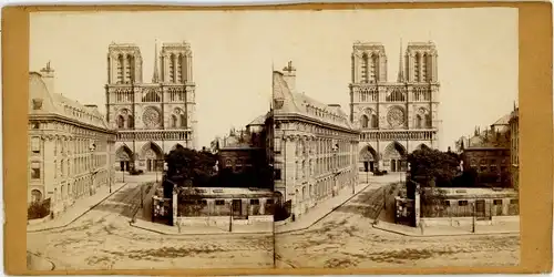 Stereo Foto Paris IV., Notre Dame, Straßenpartie