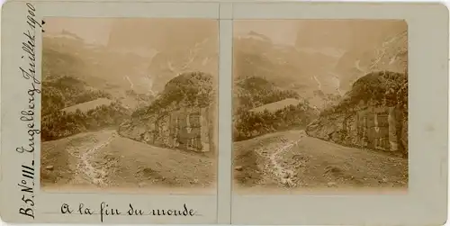 Stereo Foto Engelberg Kt. Obwalden Schweiz, Landschaft, 1900