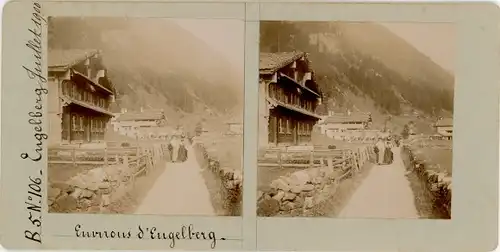 Stereo Foto Zieblen Engelberg Kt. Obwalden Schweiz, Umgebung, 1900