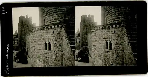 Stereo Foto Carcassonne Aude, Partie im Schloss, 1910