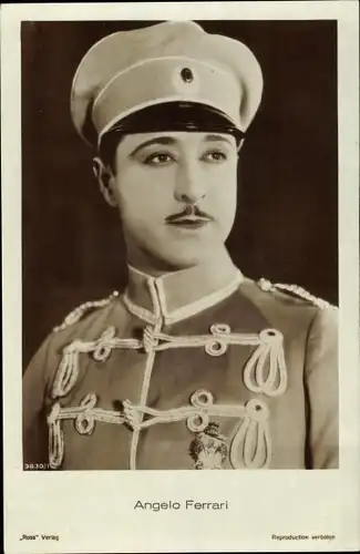 Ak Schauspieler Angelo Ferrari, Portrait in Uniform, Ross 3630/1