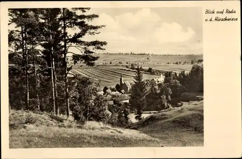 Ak Roda Stadtroda in Thüringen, Blick von der Hirschwiese, Panorama