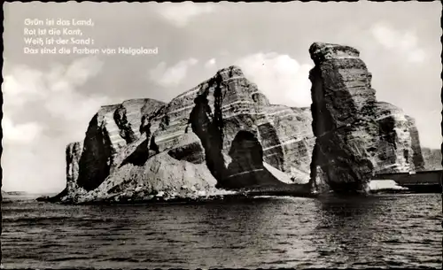 Ak Nordseeinsel Helgoland, Steilküste von Norden