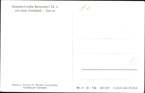 Ak Beiersdorf Oberlausitz, Gesamtansicht, Bieleboh