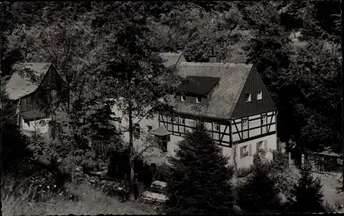 Ak Kleinhennersdorf Gohrisch in der Sächsischen Schweiz, Ferienheim Liethenmühle im Wald