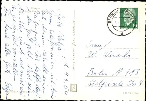 Ak Bernau bei Berlin, Marx-Engels-Platz, Pulverturm