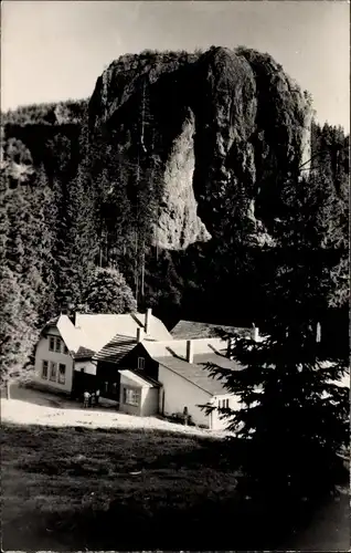 Ak Tambach Dietharz Thüringer Wald, Fels Falkenstein