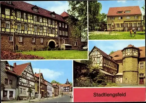 Ak Stadtlengsfeld in der Rhön Thüringen, Diätsanatorium, Kinderhort, Marktstraße, Fachwerkhäuser