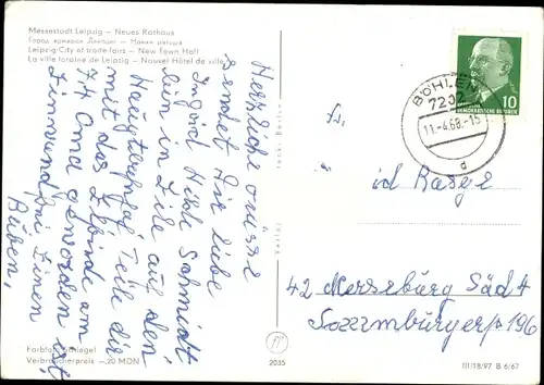 Ak Leipzig in Sachsen, Neues Rathaus, Straßenbahn, Springbrunnen