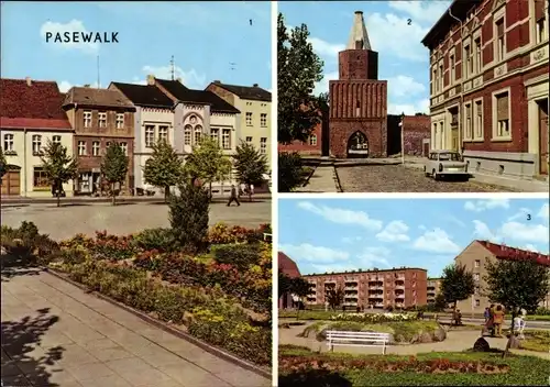 Ak Pasewalk in Mecklenburg Vorpommern, Ernst Thälmann Platz, Mühlentor, Platz der Aufbauhelfer