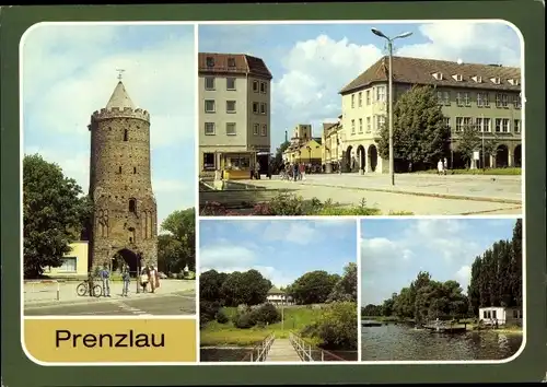 Ak Prenzlau in der Uckermark, Blindower Tor, HO-Hotel Uckermark, Ernst-Thälmann-Platz, HOG Am Kap