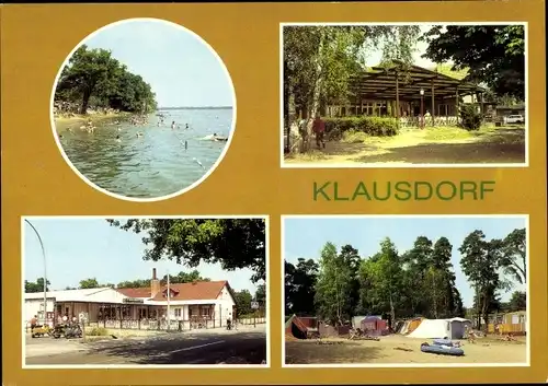 Ak Klausdorf am Mellensee Brandenburg, Strandbad am Mellensee, Gaststätte, Zeltplatz