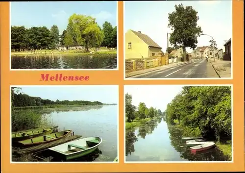 Ak Mellensee Brandenburg, Badestelle, Teilansicht, Nottekanal