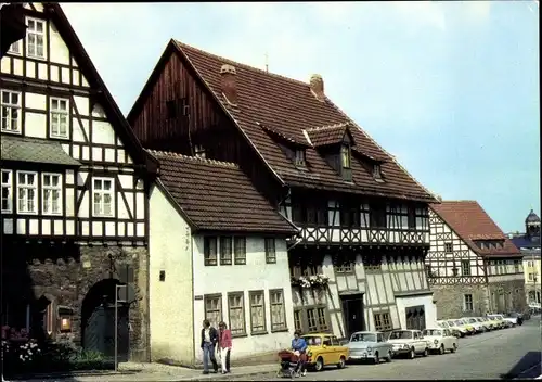 Ak Lutherstadt Eisenach in Thüringen, Lutherhaus, Fachwerkhäuser