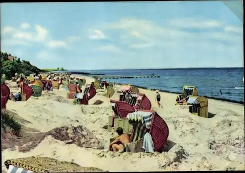 Ak Schwarzer Busch Insel Poel Mecklenburg, Strand, Badegäste, Strandkörbe