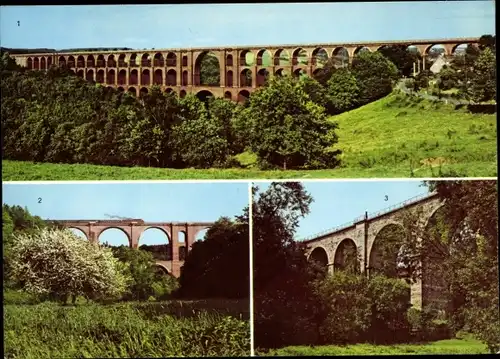 Ak Mylau Reichenbach im Vogtland, Göltzschtalbrücke, Elstertalbrücke, Syratalbrücke