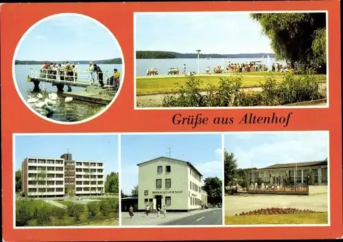 Ak Altenhof Schorfheide am Werbellinsee, FDGB Erholungsheim Märkischer Hof, Strandpavillon