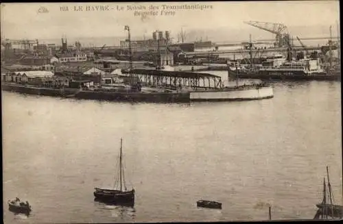 Ak Le Havre Seine Maritime, Les Bassin des Transatlatiques