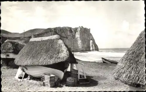 Ak Étretat Seine Maritime, Les calloges, la porte d'aval