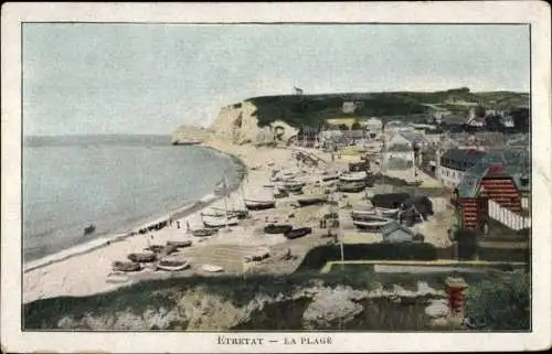 Ak Etretat Seine Maritime, La Plage