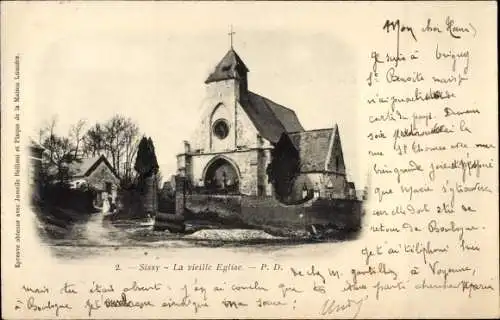Ak Sissy Aisne, Die alte Kirche