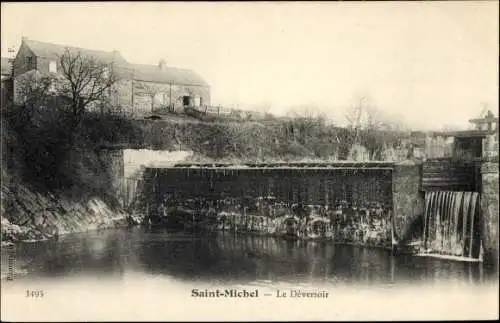 Ak Saint Michel Aisne, Le Deversoir