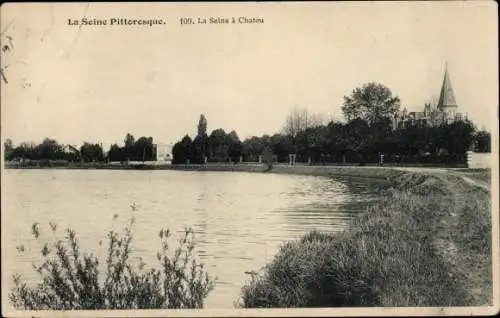 Ak Chatou Yvelines, La Seine