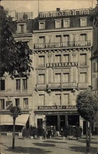 Ak Straßburg Straßburg Elsass Bas-Rhin, Hotel Restaurant Rheinischer Hof