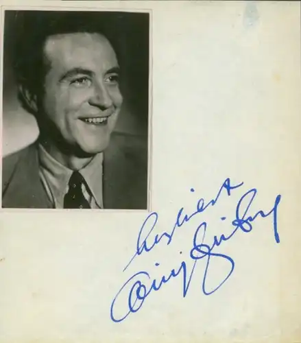 Autogrammkarte Schauspieler Willy Fritsch, Portrait, Autogramm