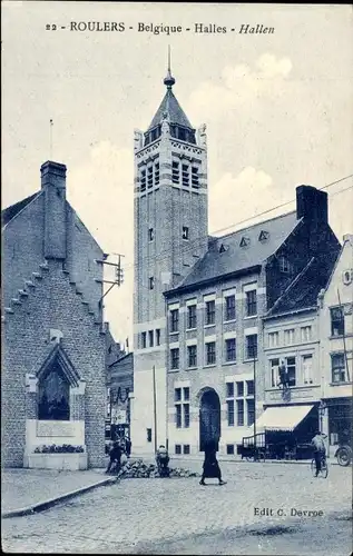 Ak Roeselaere Rousselare Roeselare Westflandern, Halles