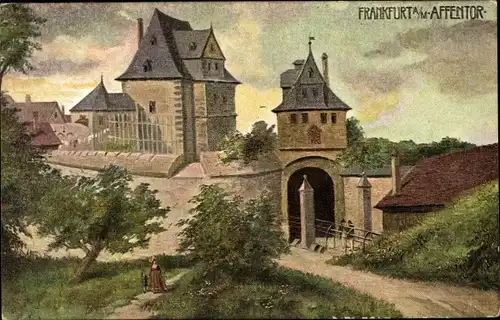 Künstler Ak Frankfurt am Main, Affentor