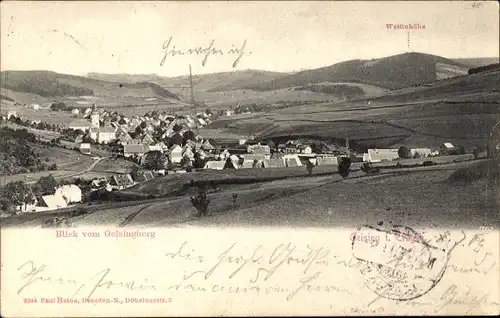 Ak Geising Altenberg Erzgebirge, Blick vom Geisingberg, Wettinhöhe